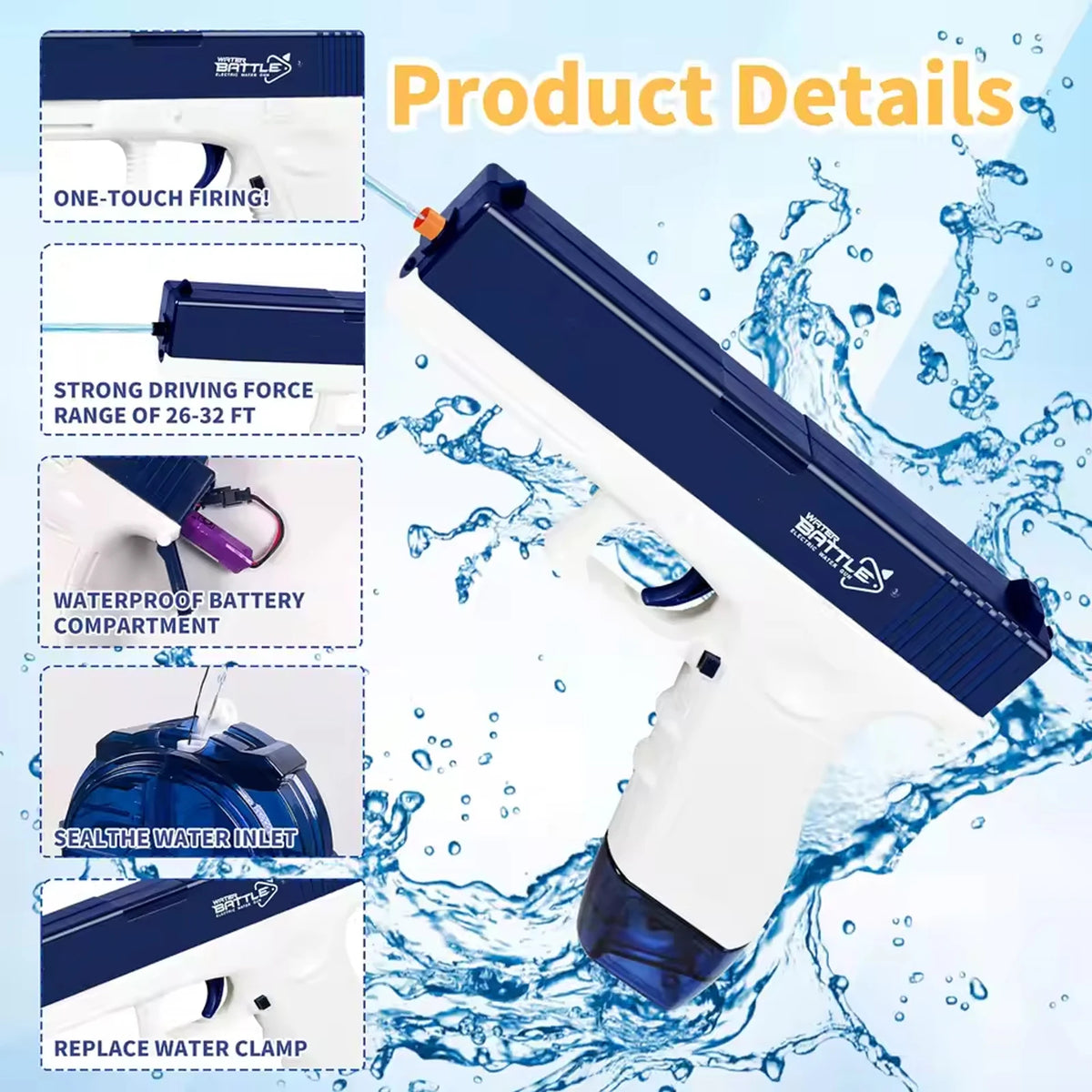 AquaBlaster Electric Water Pistol